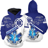 Leeprints Personalized EMT Hoodie EMS Sweatshirt Custom EMS Zip Hoodie Paramedic Uniform Emergency Medical Technician Shirts